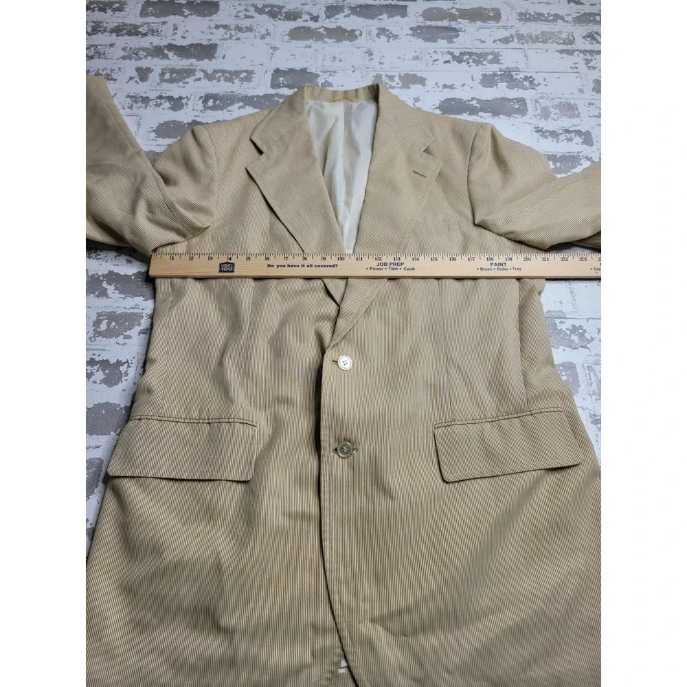 Vintage Palm Beach Tan Vertical‎ Stripe Sport Coat Men's 42L (?)